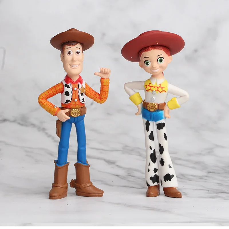 7Pcs Toy Story 4 Action Figures, Pixar Woody Buzz Lightyear Jessie Forky Bear Pig Doll Model for Kids Gift - 5