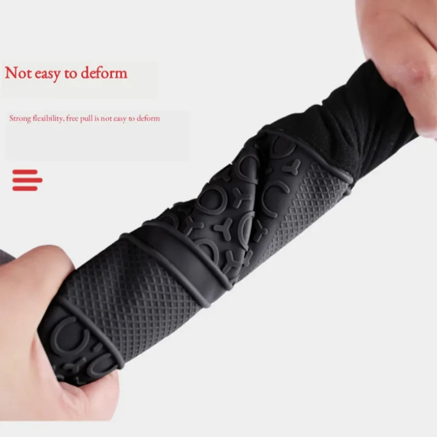 Extended Silicone Gloves Oven Mitt Double Layer Oven Gloves Heat Resistant Microwave Mitts Non-Slip Pot Holder BBQ Baking Gloves