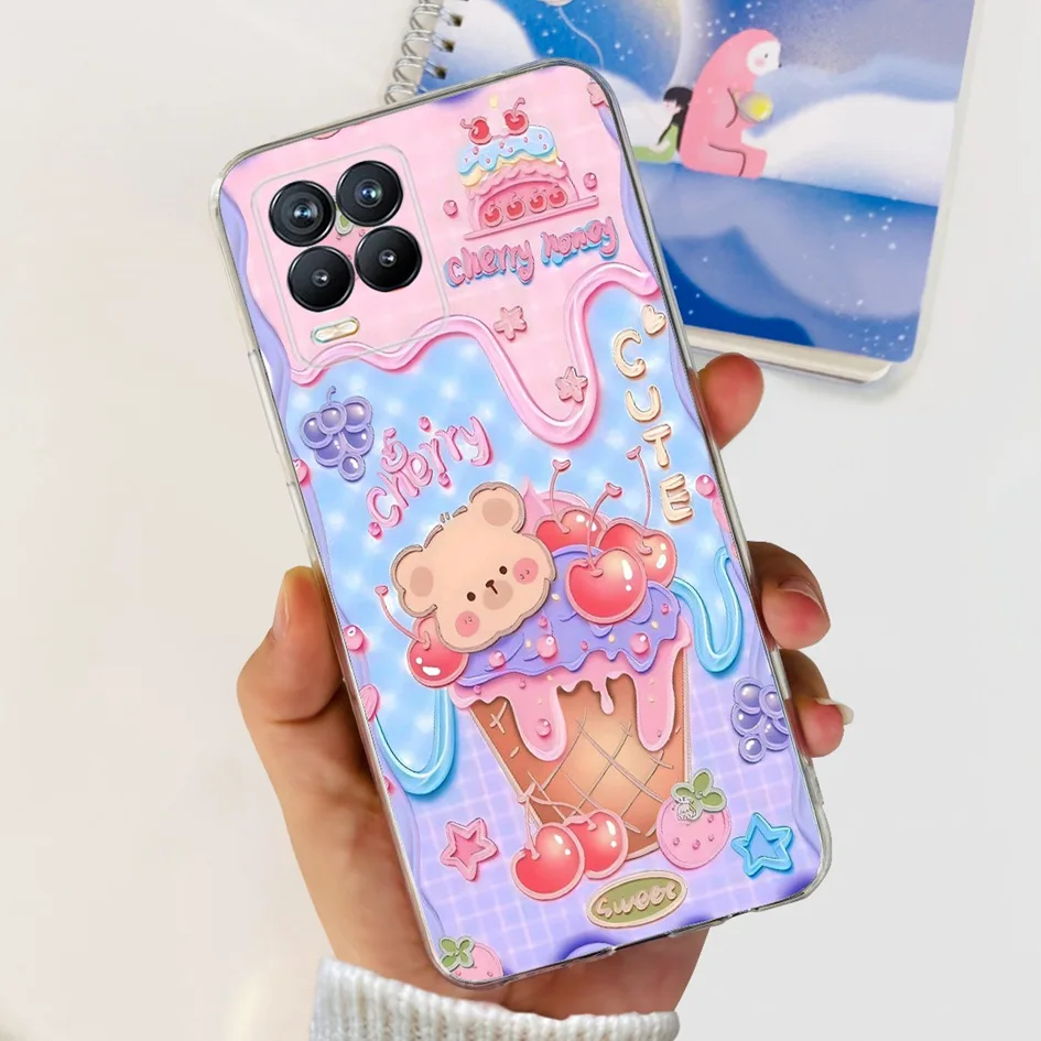 Fashion Flower Love Heart Soft Silicone Clear Phone Case Cover