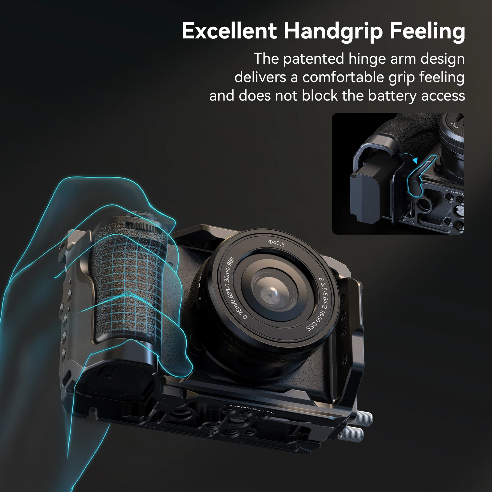 FOTGA Aluminium Kamerakäfig Für Sony A6700 - Mit Kalter Schuh Und Arca-Swiss Platte