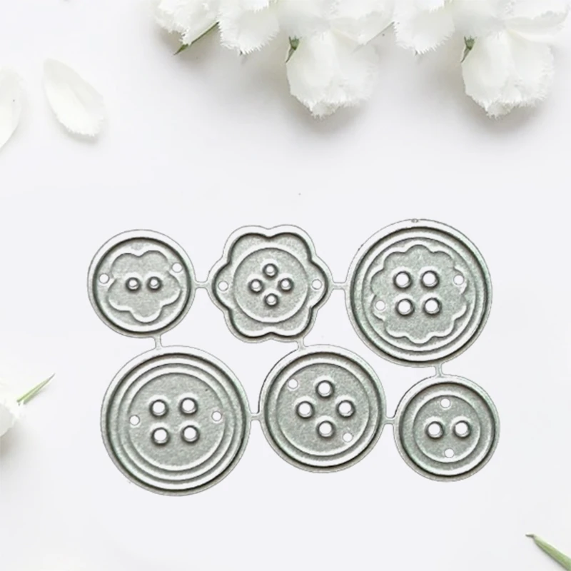 Metal Cutting Dies Craft Stencil Embossing Cutting Die Cutting Dies Button Cutting Dies Metal Stencil Template Mold Carbon Steel Mould Embossing Craft Decoration for Home School Supplies