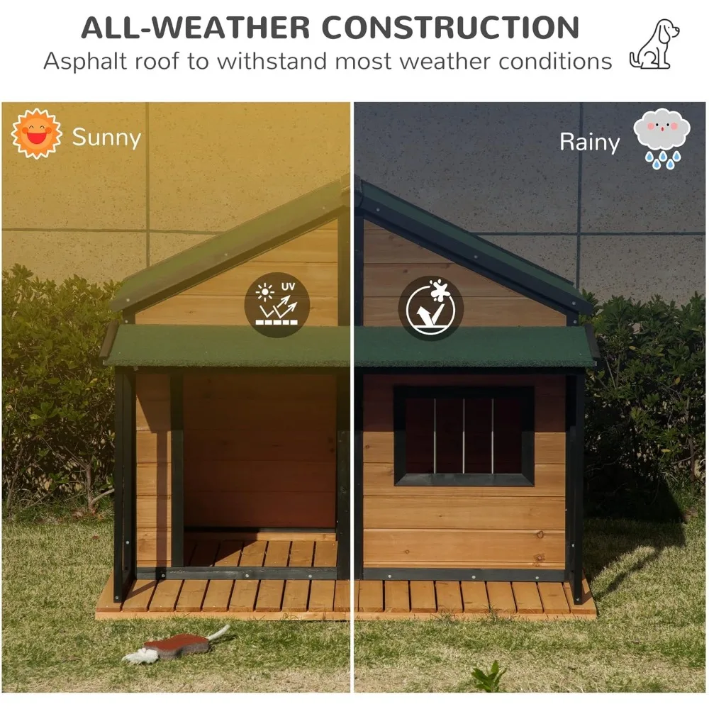 Outdoor Dog House Cabin Style 4