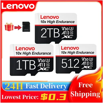 Original Lenovo Micro SD Card 2TB 1TB 512G SD Card High Speed Memory Card 256GB 128GB Class TF Card for Drone Equipment Audio PC