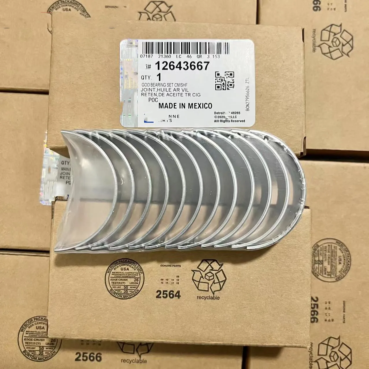 12643667 Cuscinetto Della Biella Dei Ricambi Auto Per Chevrolet Cp3 Cruz Eg3 Malibu Eg5 Malibu Xl Buick Cp4 Cp6 Reg 12643667