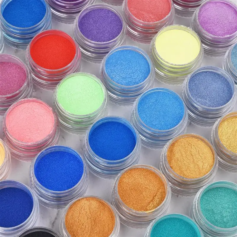 

6 Colors/Set Pearlescent Powder Resin Pigment Natural Mica Mineral Powder DIY Epoxy Resin Dye Jewelry Making Painting