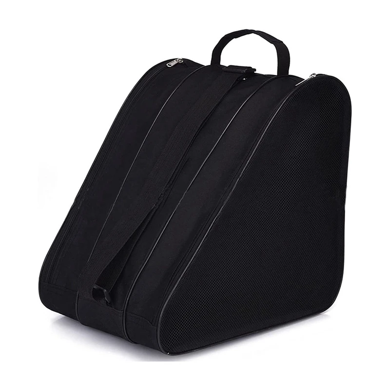 

Roller Skating Bag Skate Bag With Three Layer Capacity Pockets Breathable Skating Storage Bag