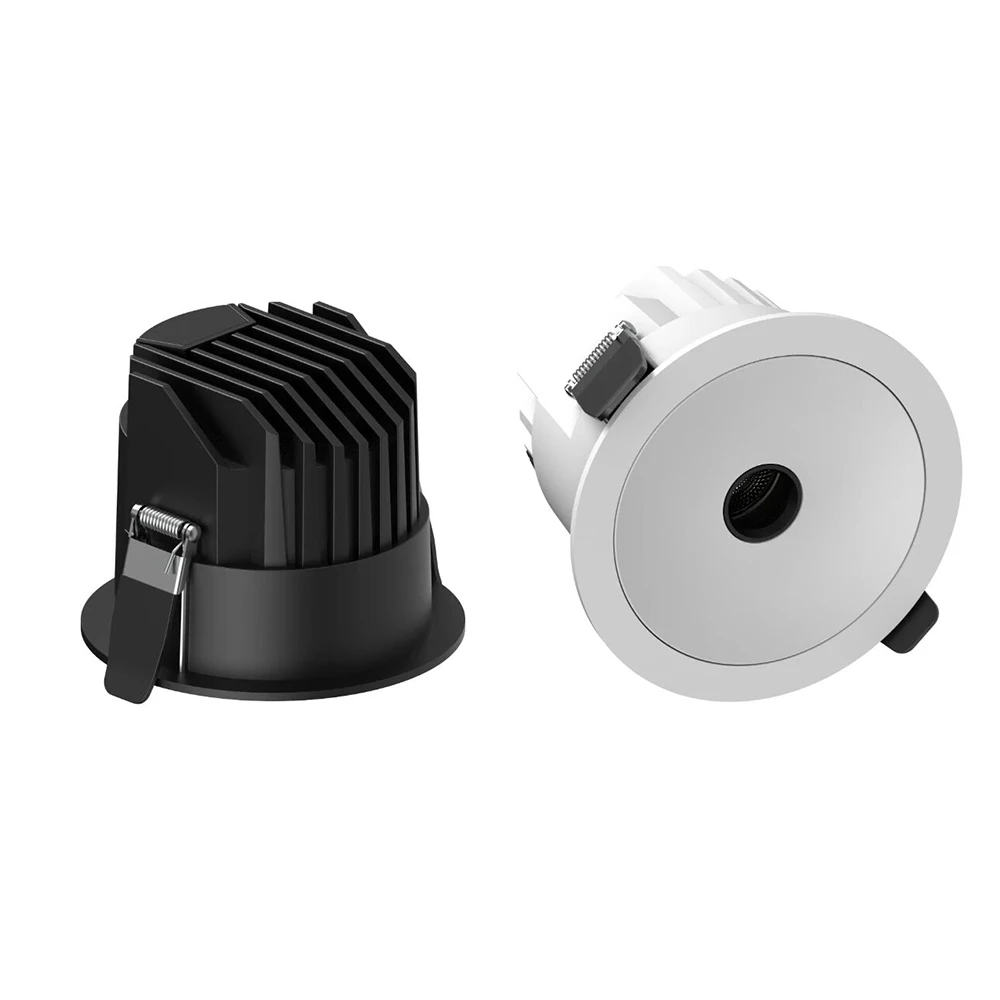 미세다공성 포커싱 조명, 24 ° /36 ° 딥 안티글레어 스포트라이트, AC110-220V, 내장형 LED 스포트라이트, COB, 디밍 가능, 7W-24W
