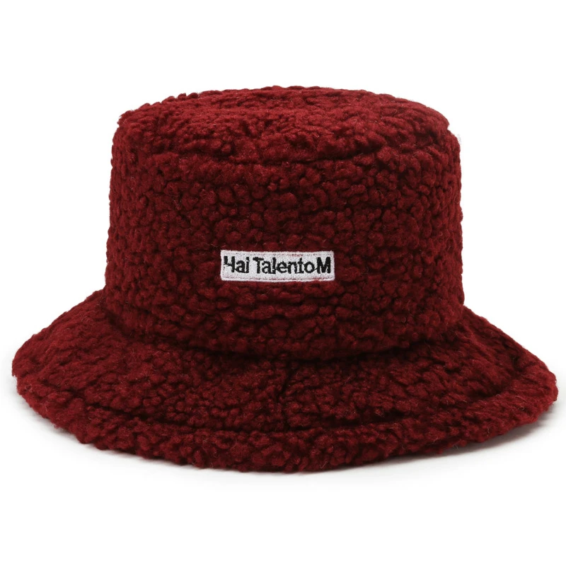 Unisex Lamb Wool Bucket Hat Women Fisherman Faux Fur Winter Hats Lady Girls Outdoor Street Caps Winter Warm Bowl Cap Women Hats hat bucket Bucket Hats