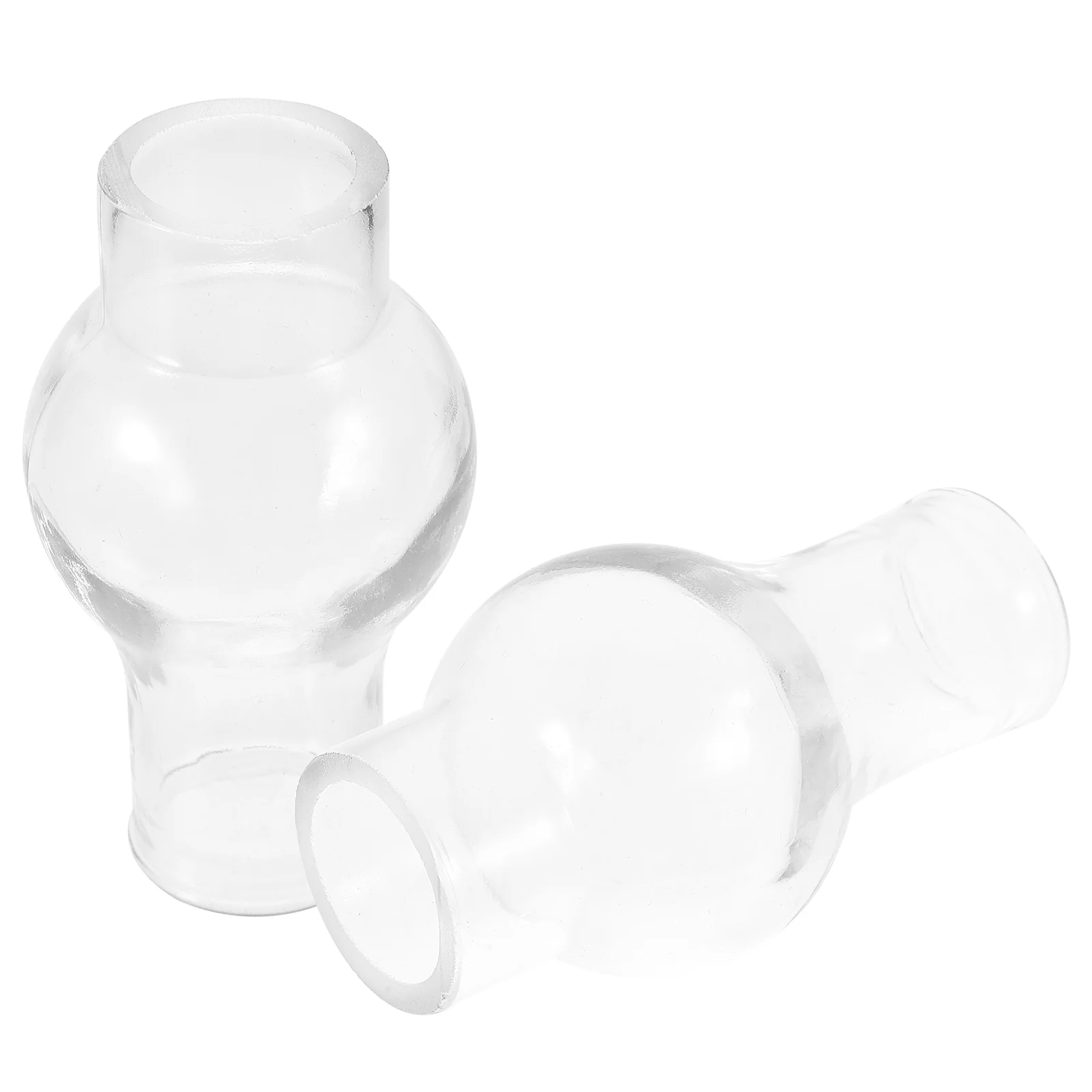 2PcsSmallLampShadesHomeDcorOilLampChimneyReplacementGlass
