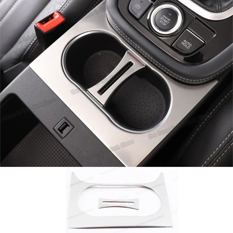 

Stainless Steel Car Center Console Water Cup holder Slot Frame Trims for Jetour X70 2018 2019 Accessories Auto chery decoration