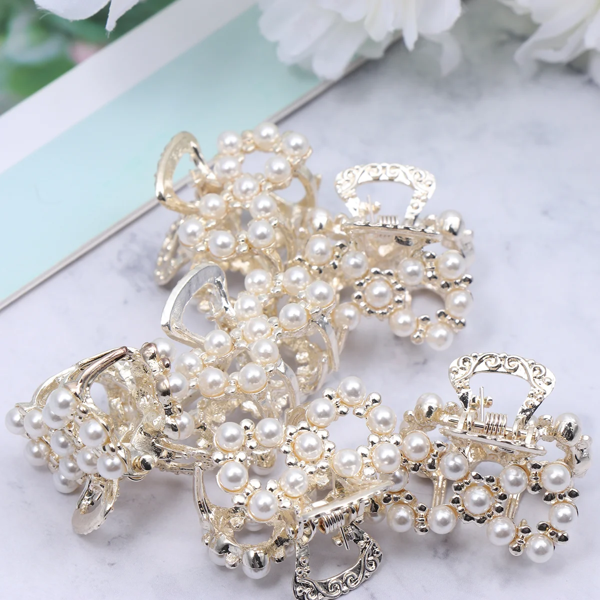 

Brides Hair Pin Pearl Clip Barrettes Korean Version Hairpin Women Girl Rhinestone Bobby Pins