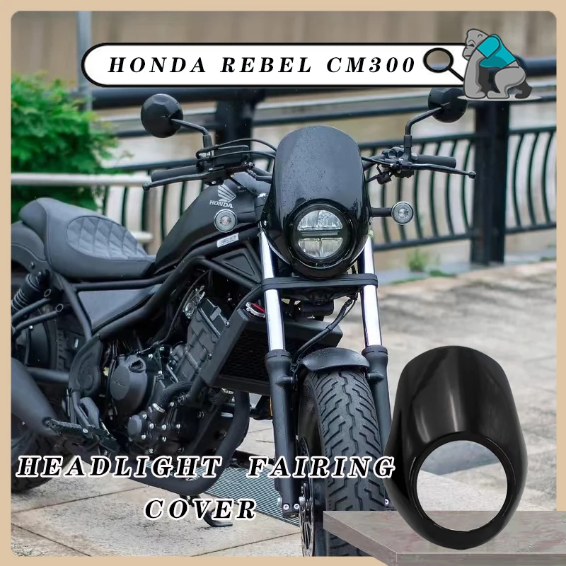 

Настраиваемый для Rebel CM300, мотоциклетная круглая фара, крышка лобового стекла из АБС-пластика, искусственное лобовое стекло с кронштейном