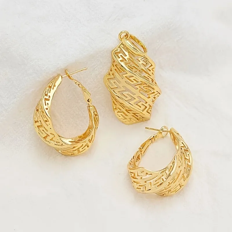 Fashion Jewelry Set for Men Women Vintage Elegant Necklace and Earrings Jewelry Set, Theme Ideal for Wedding Banquets - 5