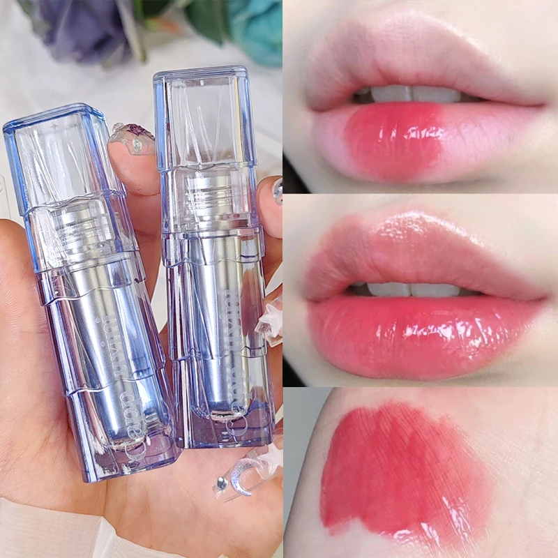 

6 Colors Mirror Water Dyeing Lip Gloss Moisturizer Liquid Lipstick Waterproof Long Lasting Pink Lip Tint Korean Makeup Cosmetics