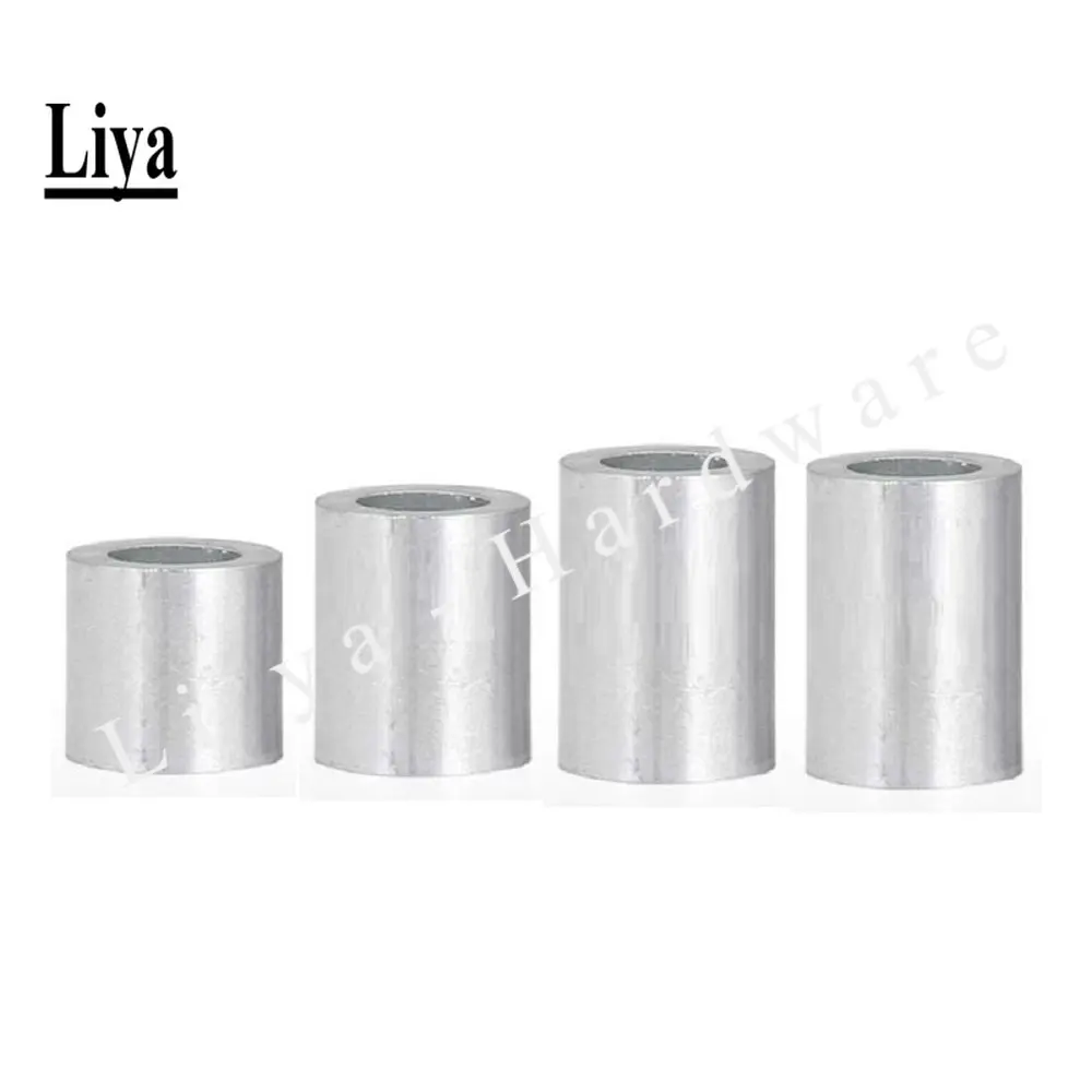 M3 M4 M5 M6 Aluminum Washers 10-20pcs/lot round hollow no thread standoff spacer thickness 2/3/4/5/6/8/10/12mm
