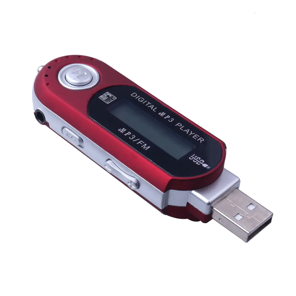 휴대용 USB MP3 음악 플레이어 디지털 LCD 화면, 4GB 마이크로 SD 카드, FM 라디오, 마이크 포함 Mp3 플레이어, 고품질