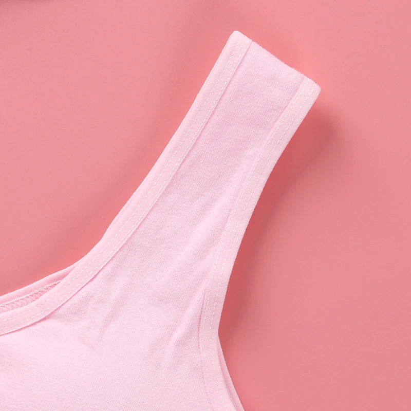 2pc/Lot Cotton Kids Bras Wireless Puberty Girls Bra Breathable Training Bras Girls Underwear Children
