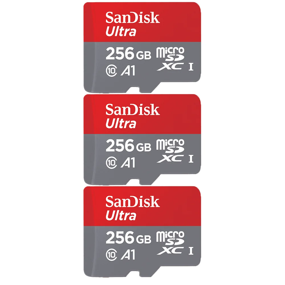 SanDisk 3 pcs sell 256GB micro SD A1 Ultra Memory Card SDXC UHS-I 120M/s 16GB 32GB 64GB 128G 400G 512G 1TB TF Card carto memoria 4gb sd card Memory Cards