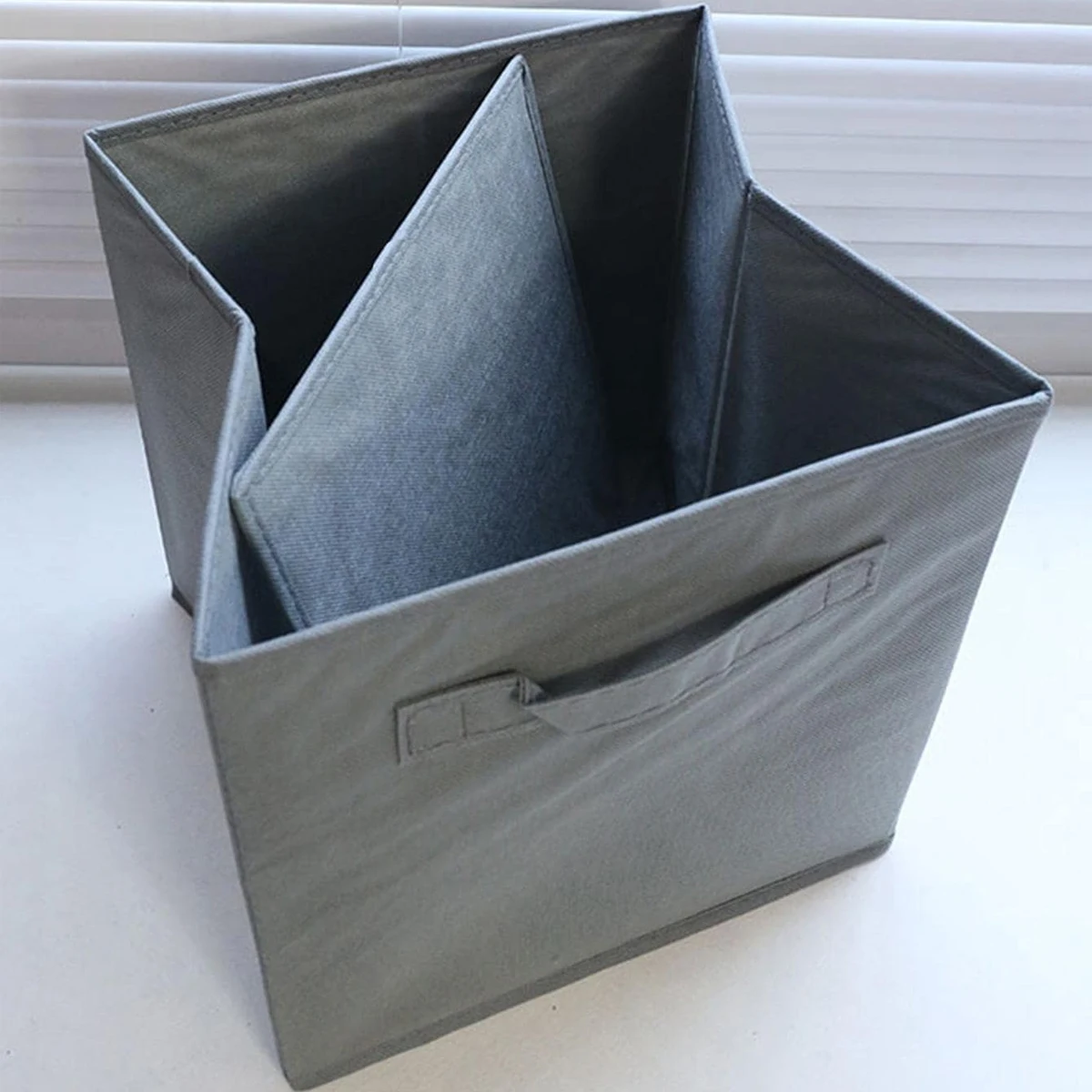 Grey Uncovered Square Storage Box