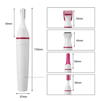 Multifunction 5 In 1 Electric Epilator For Women Hair Remover Shaver Razor For Eyebrow Underarm Bikini Leg Depilador Feminino 4
