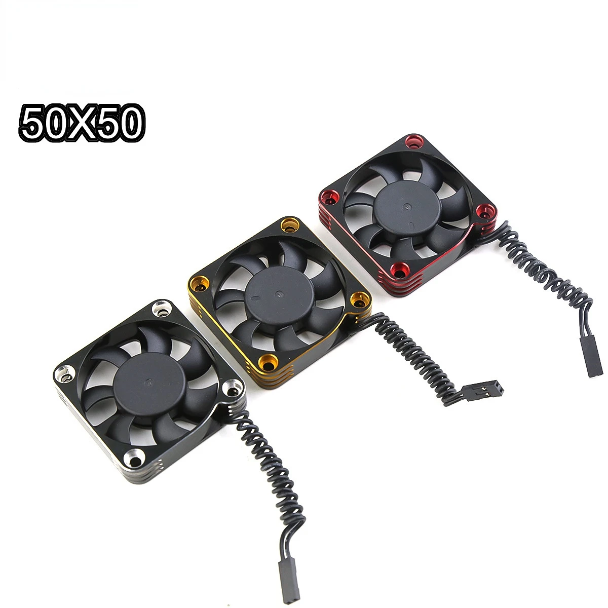 Climbing Car Metal Shell 5010 Esc Motor 50*50*10Mm Ventola Di Raffreddamento Rc Car Ventola Di Raffreddamento Ad Alta Velocità Accessori Di Raffreddam