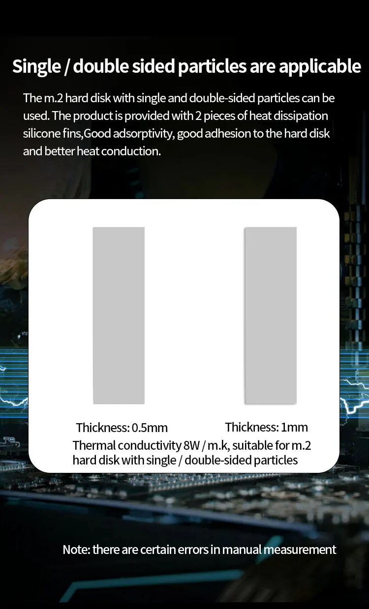 M.2 SSD NVMe Heat Sink M2 2280 Solid State Drive 36 Cooling Fin Radiator with Th