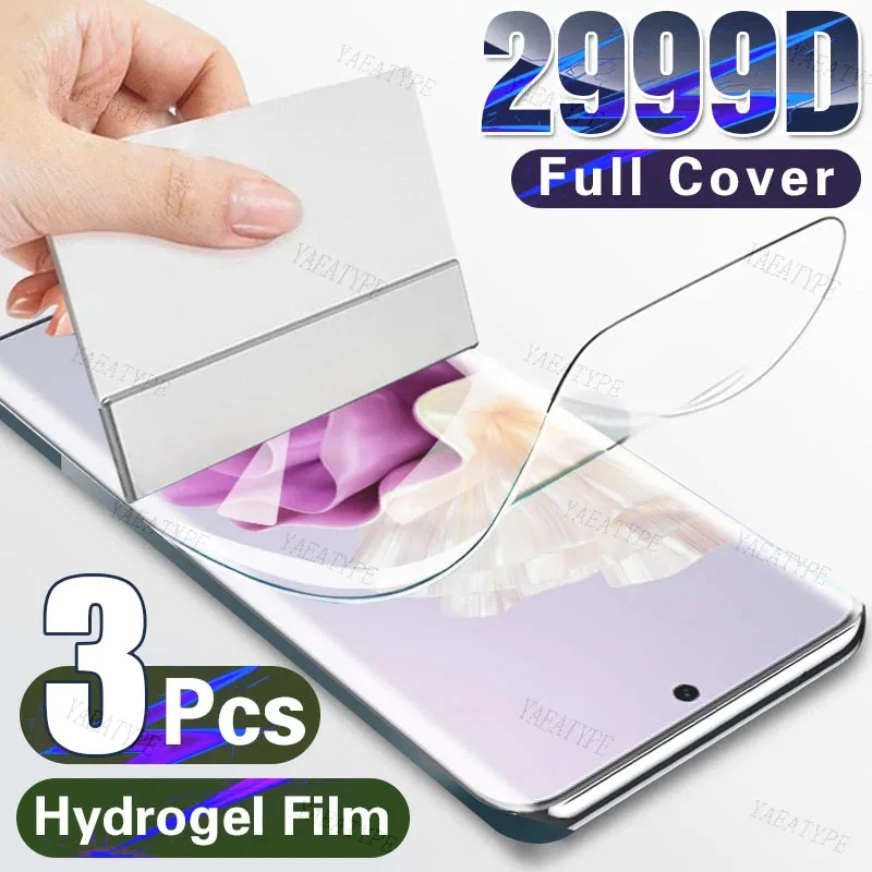 

3Pcs Full Cover Hydrogel Film For Huawei P30 P40 Lite E P50 Pro Screen Protector For Honor 70 60 50 SE 30 Lite Pro 30i Not Glass