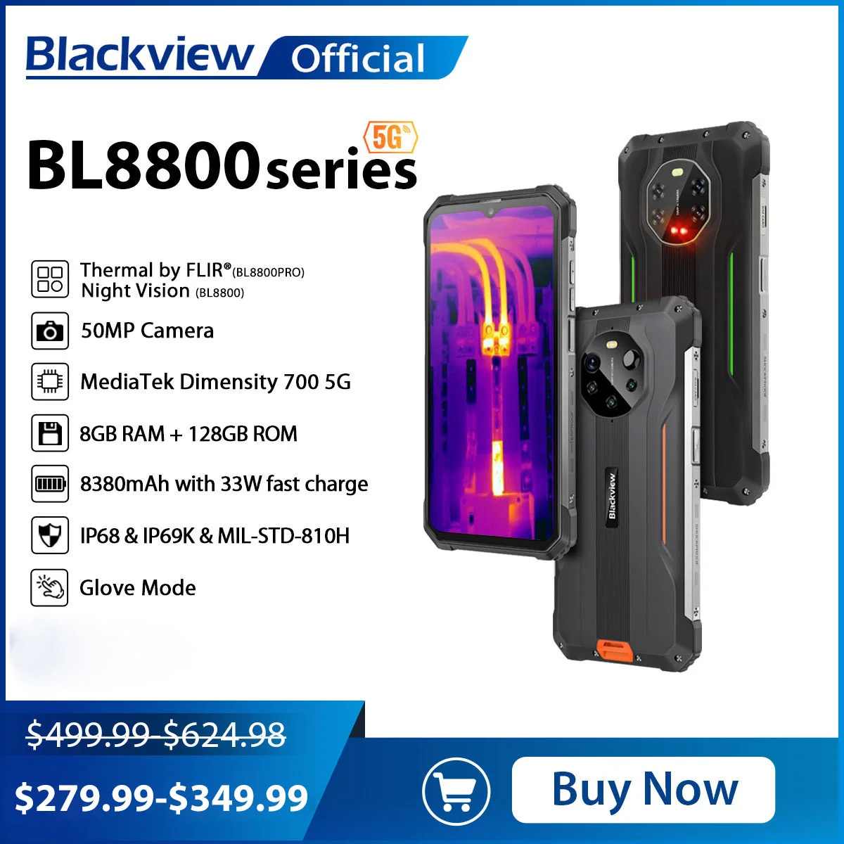 Comprar Blackview BL8800 - Negro - Cámara Térmica FLIR