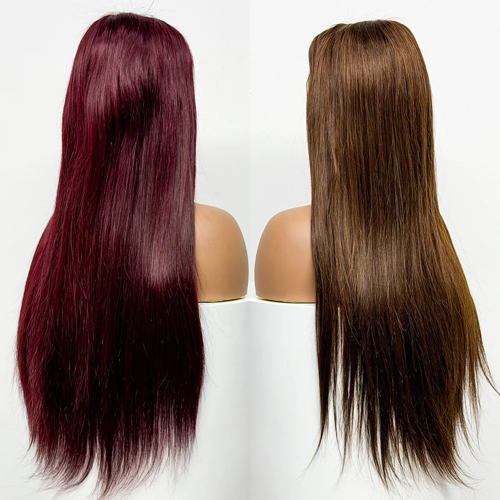 4x4  Straight Human Hair Wig 280% Density 100% Human Hair Straight Wig For Black Women