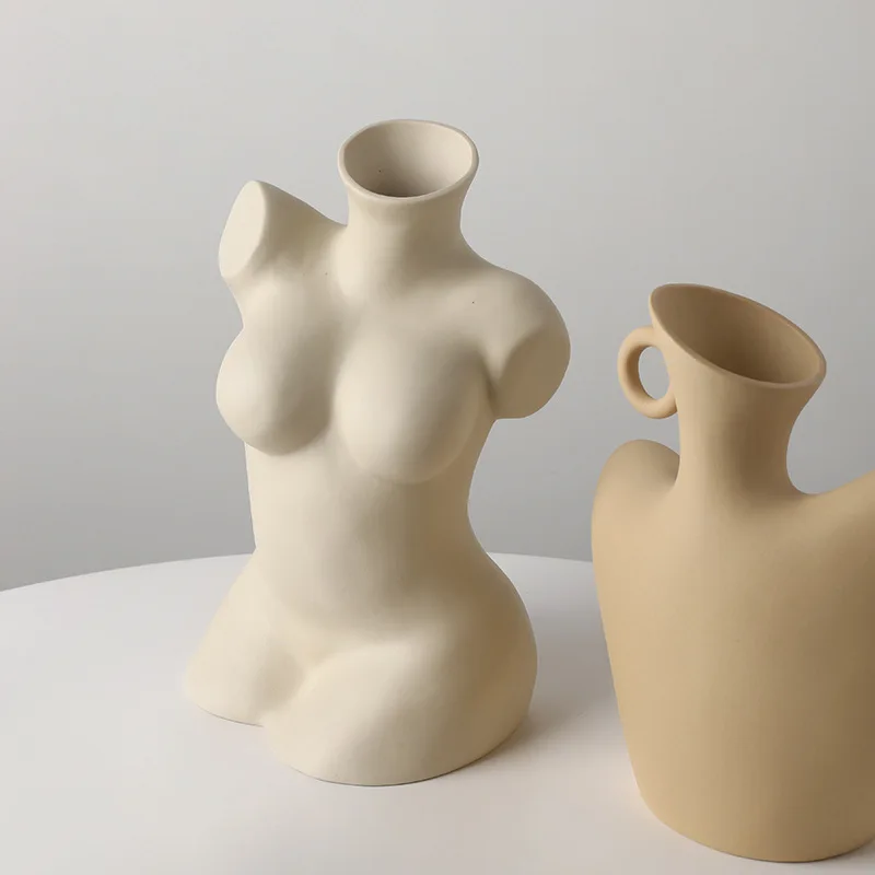 Hot Sale Human Body Vase Ceramic Living Room Porch Home Decoration Art Ornaments Cross-border
