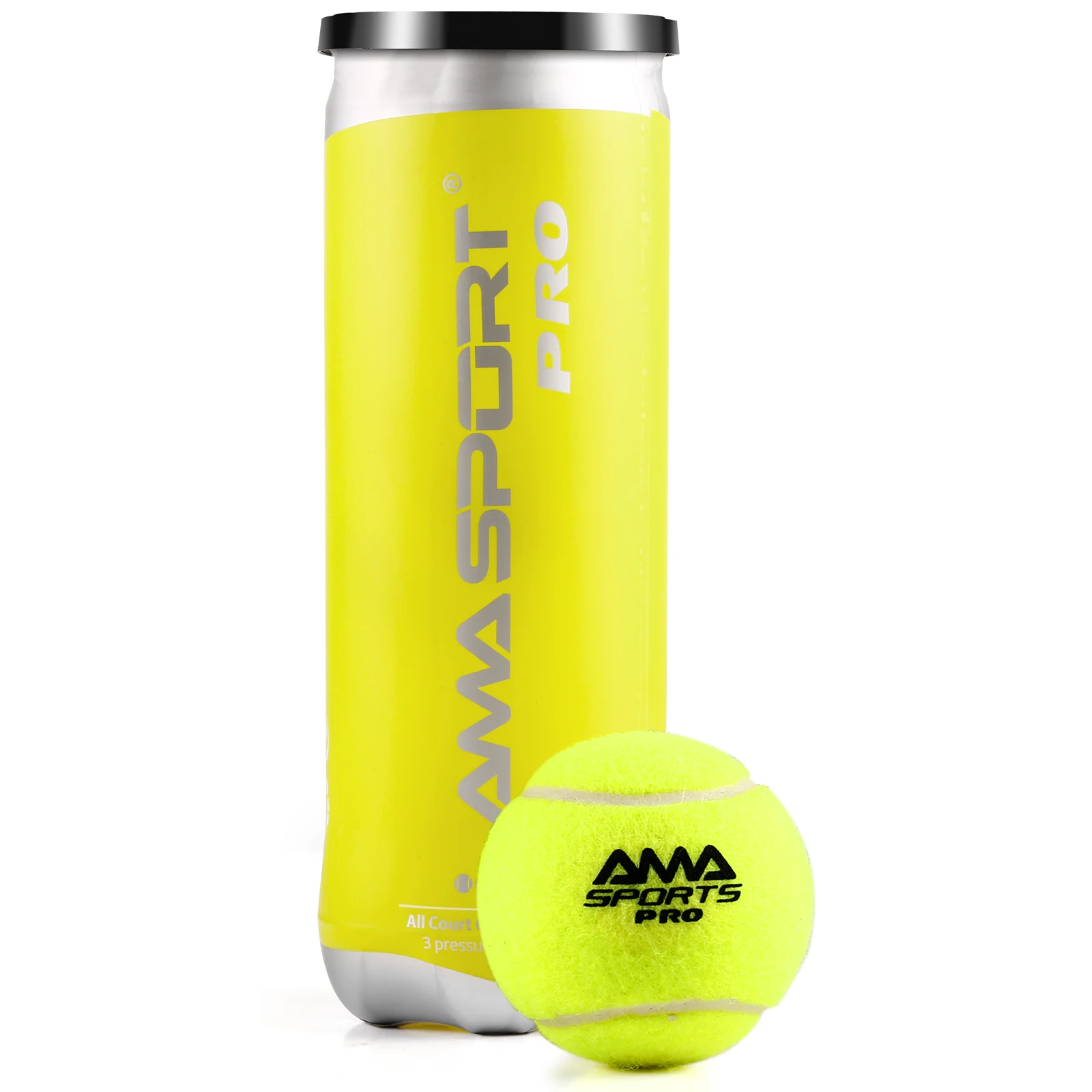 AMASPORT Padel Tennis Ball Packed in Pressurized Tubes Wool Needle Felt IPF Approval High Quality Balls Padel Accessories