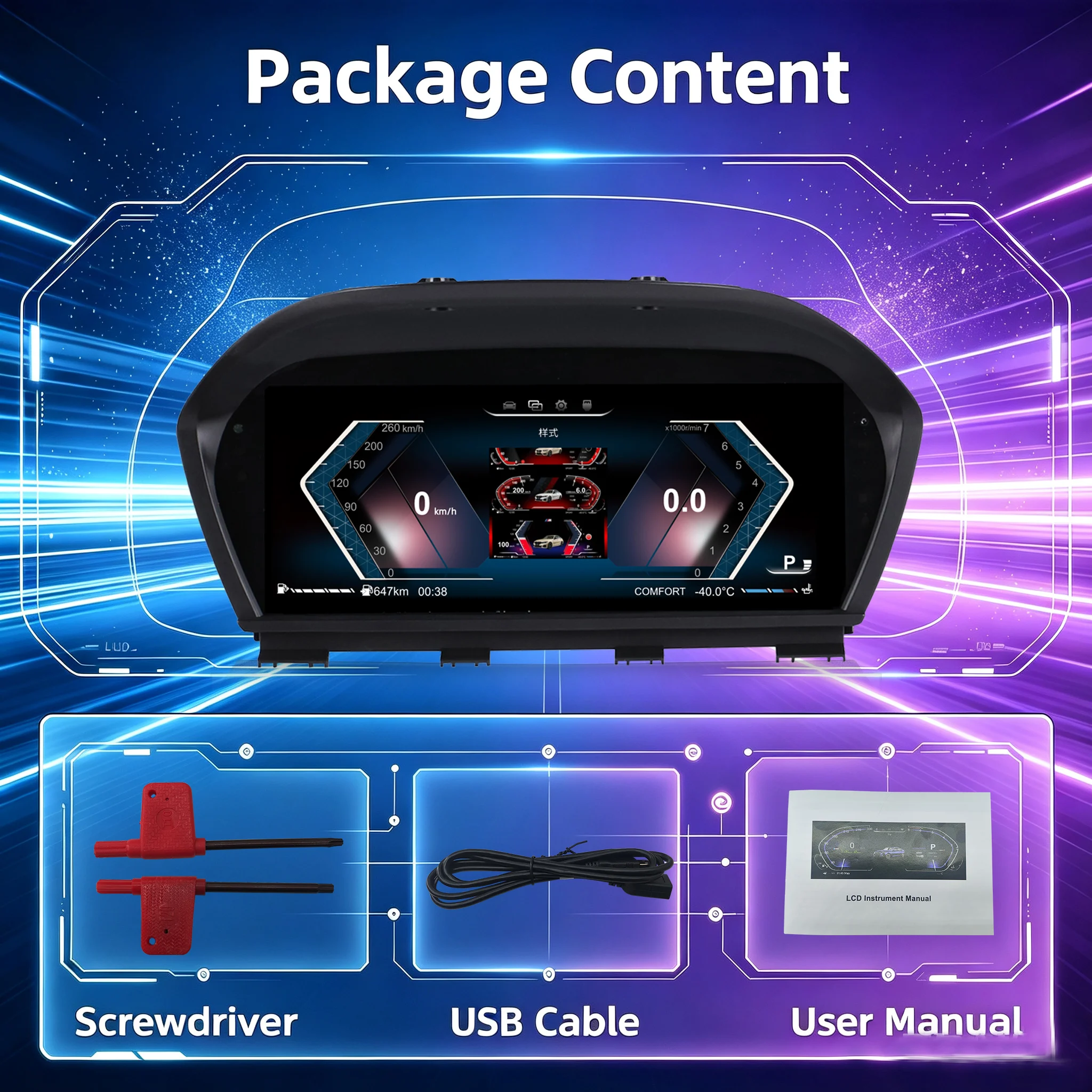Panel de Instrumentos LCD, Cabina Virtual para BMW Serie 1 y 2, X1, X2, F20, F22, F48, F49, 2013-2022, Pantalla Digital con Velocímetro 5