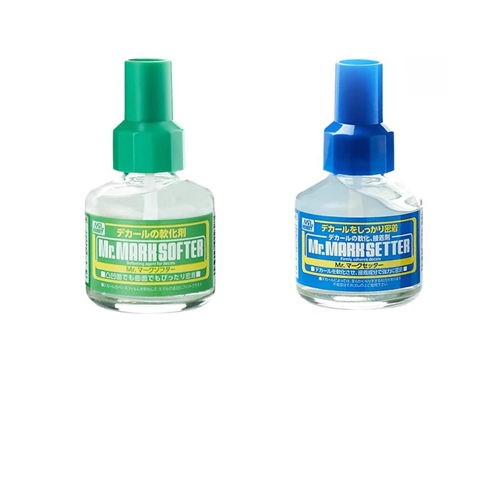 Model Tools Model Building Parts 40ml Mr Mark Decal Softer And Setter Softener Bottle DIY Military Tank Ship Plane Model Handicrafts Coloring Building Tool