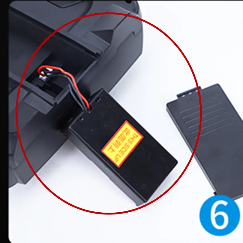 Boîtier de batterie 18650 trois fils pour Radiomaster TX18S, vue arrière avec emplacement pour cellules