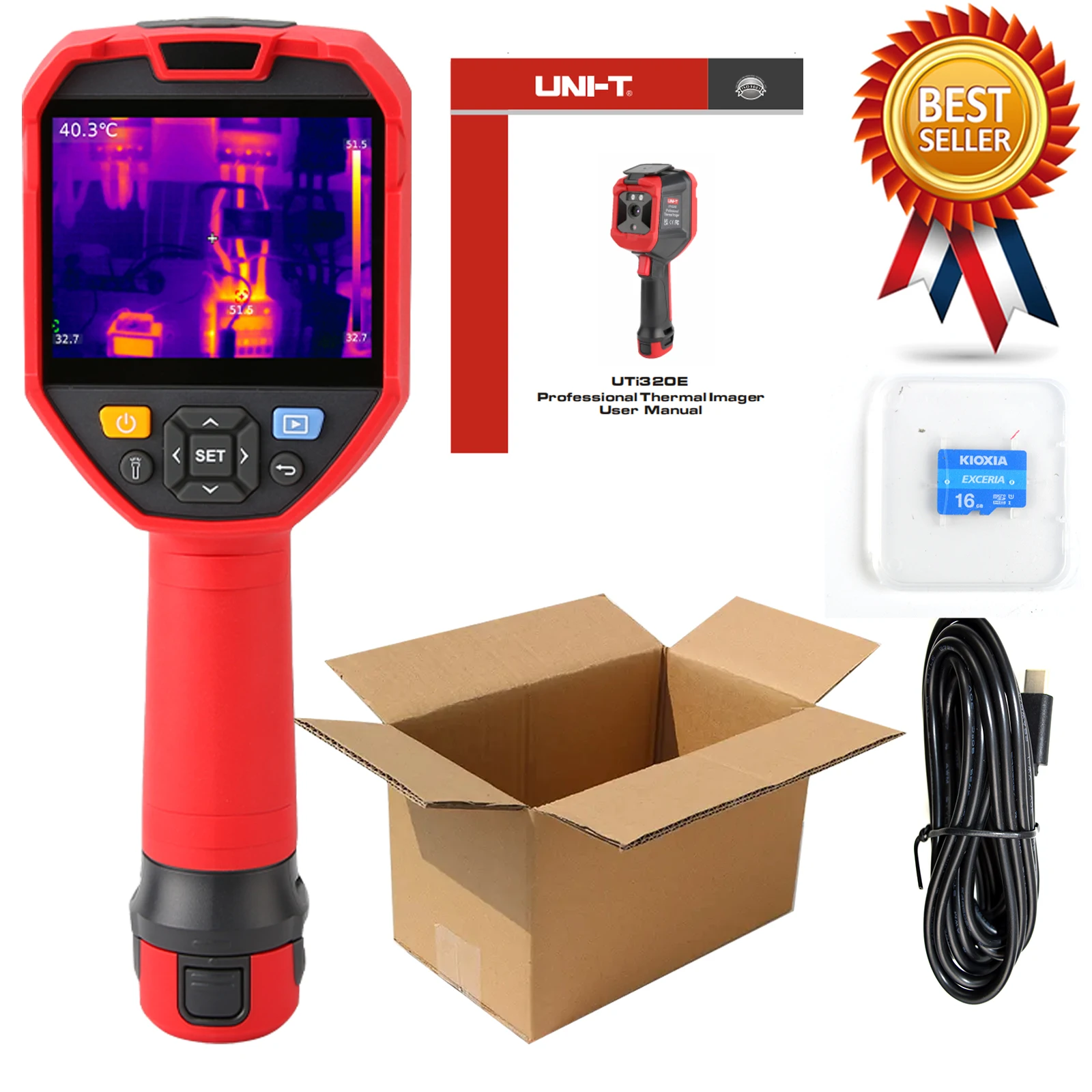 

UNI-T UTi320E Handheld Thermal Imager Infrared Infrared Thermometer Fast Cold& Hot Spot Tracking of Industrial Electric Motor