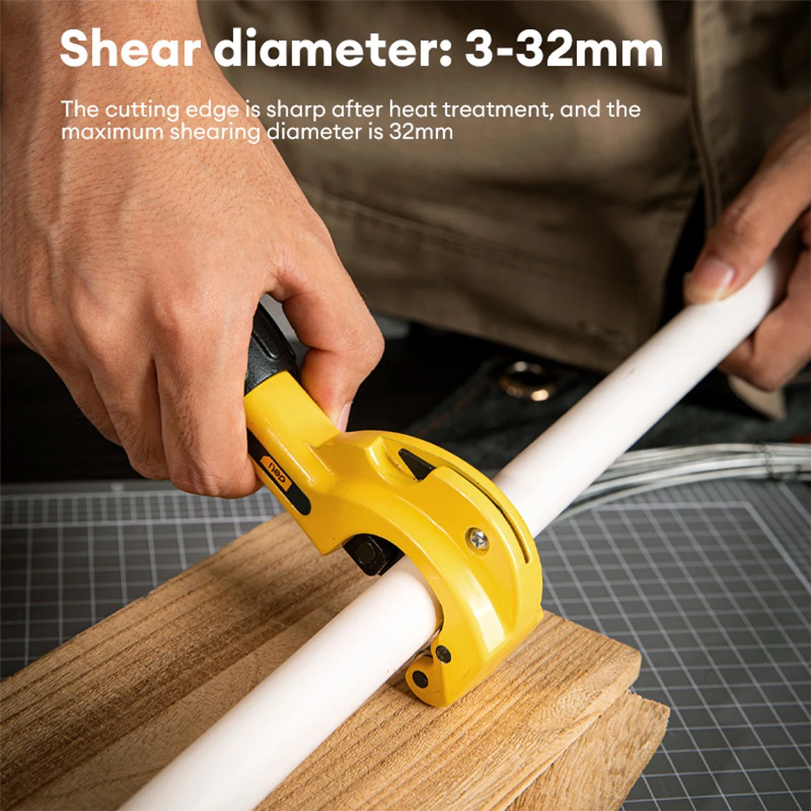 Deli Pipe Cutter, 6-70mm Tubing Cutter, PVC Pipe Cutter Heavy Duty Conduit Cutter for Thin Copper PVC Aluminum Pipes Brass Pipe 5