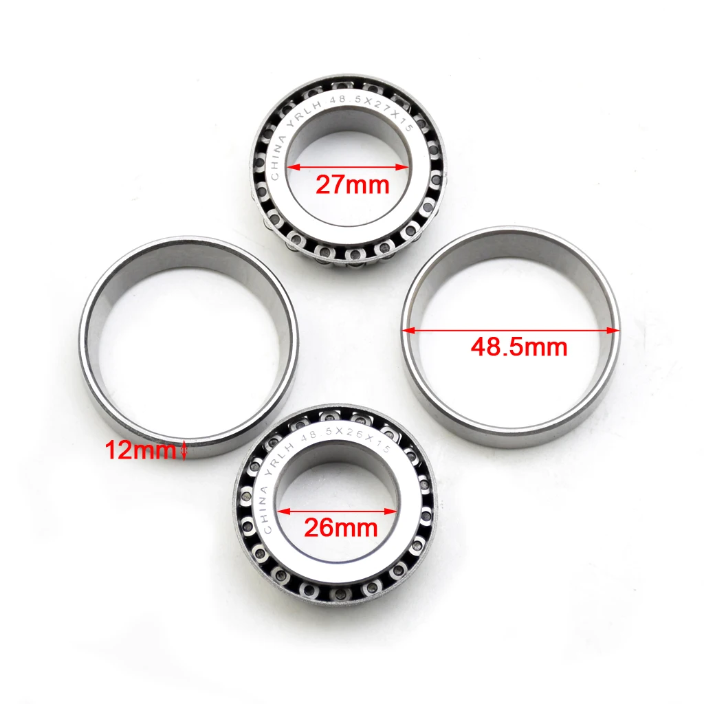Motorcycle TAPER BEARING 48.5*26*15 48.5*27*15 STEERING HEAD Roller PIT FOR HONDA MSX125
