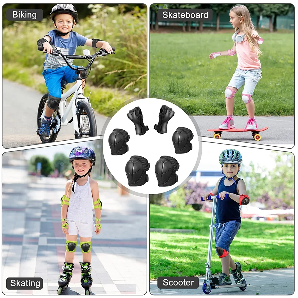 Kit de Protection Roller Enfant Casque Ajustable Coudières