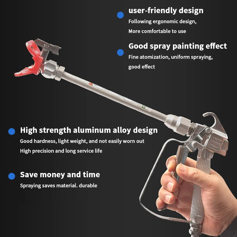 Paint Sprayer Extension Rod Portable Universal Replacement Spare Part Airless Paint Sprayer Spray Pole Spray Tip Painting Wands