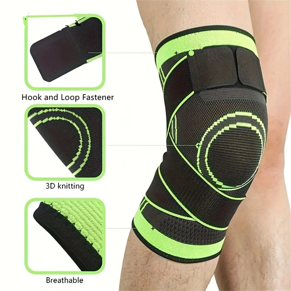 Knee Pad Knee Support Knee Brace 1PC Sports Knee Pad Men Pressurized Elastic Knee Pad Support Fitness Gear Basketball Volleyball Brace Tennis Cycling Protector