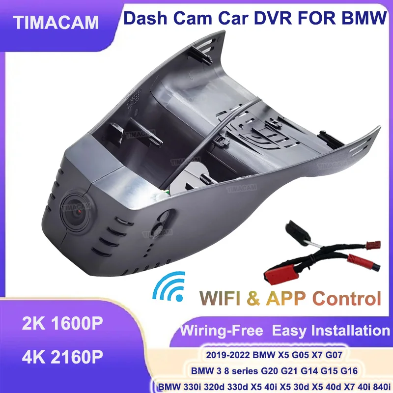 

TIMACAM 2K 4K Dash Cam For BMW 3 Series 330i 320d 330d G20 G21 X5 40i 30d 40d G05 X7 40i G07 8 Series 840i G14 G15 G16 Car DVR