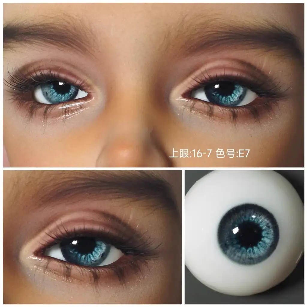 

High Quality 16mm 18mm Eyes For Toys 1/3 Doll Accessories, Lake Blue SD DD BJD Safety Eyeball 1 Pair