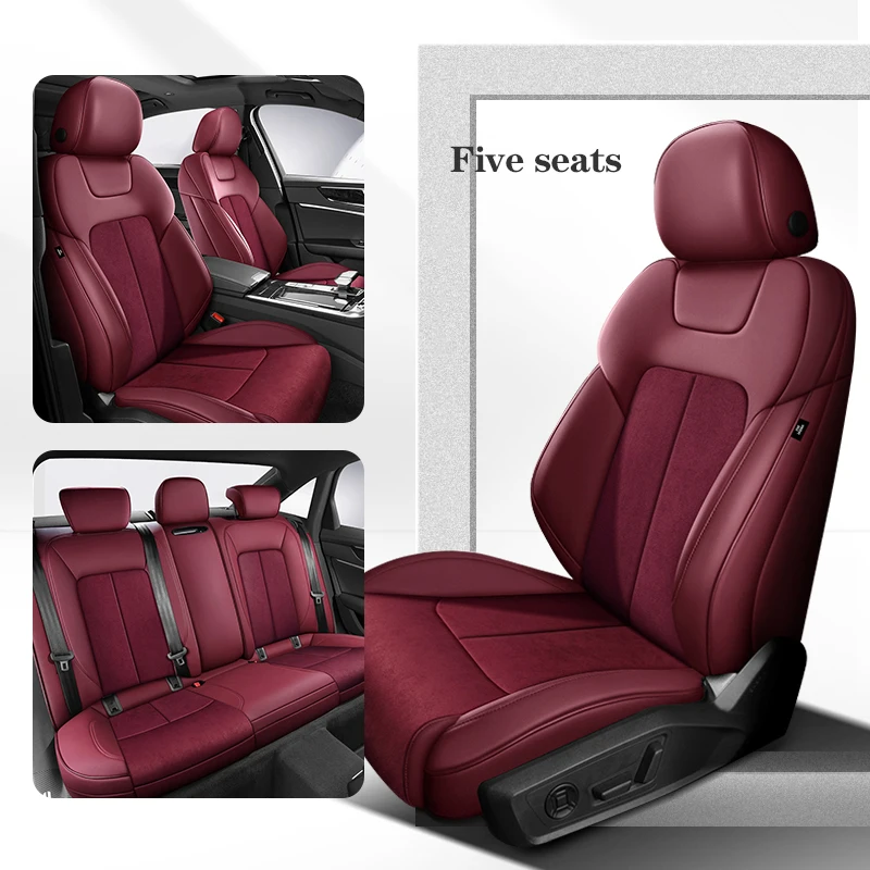 

Custom Car Seat Cover For Jaguar XE XF F-Pace 360 ° Surround 100% Fit Suede+Leather Auto Interior accesorios para vehículos 차량용품