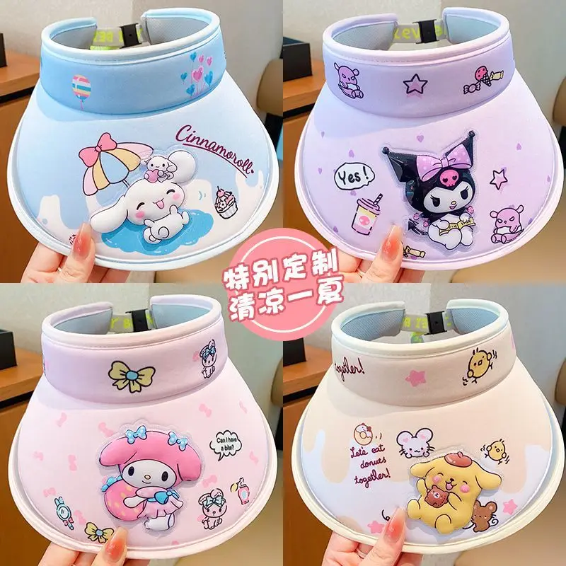 

Детская кавайная шляпа от солнца Sanrio Kuromi My melody полакко, летняя Милая пустая шляпа от солнца с защитой от УФ-лучей