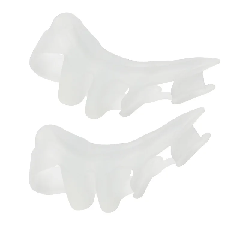 Toe Separators 2Pcs=1Pair Silicone 4 holes Toe Protector Toe Separators Stretchers Straightener Bunion Pain Relief Hallux Corrector
