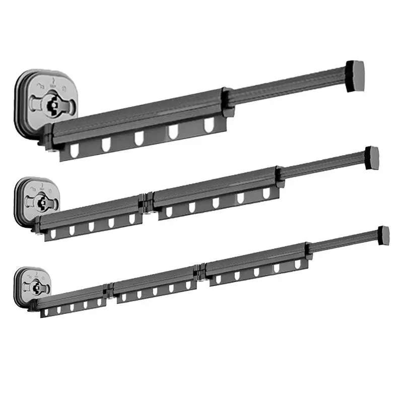 

Clothes Drying Rack Wall Mounted Clothing Hanger Strong Suction Aluminum Laundry Organizer Rack Home Laundry Clothesline Supply