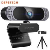 DEPSTECH DW49 4K 8MP HD Webcam with Noise-Canceling Microphone/ Privacy Cover/ Tripod Plug Play USB Web Camera for Meeting Video