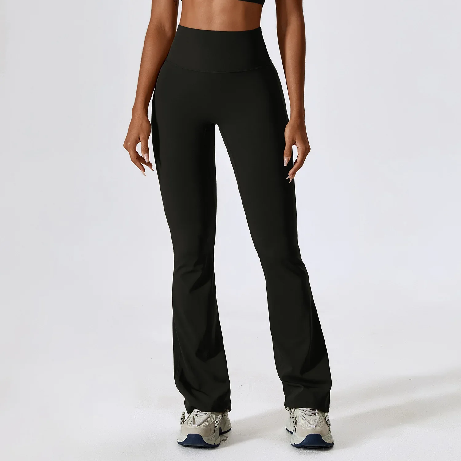 Leggings Yoga Pants Women High Waist Wide Leg Pants Women Gym Fitness Sports Black Flared Pant Latin Dance Trousers