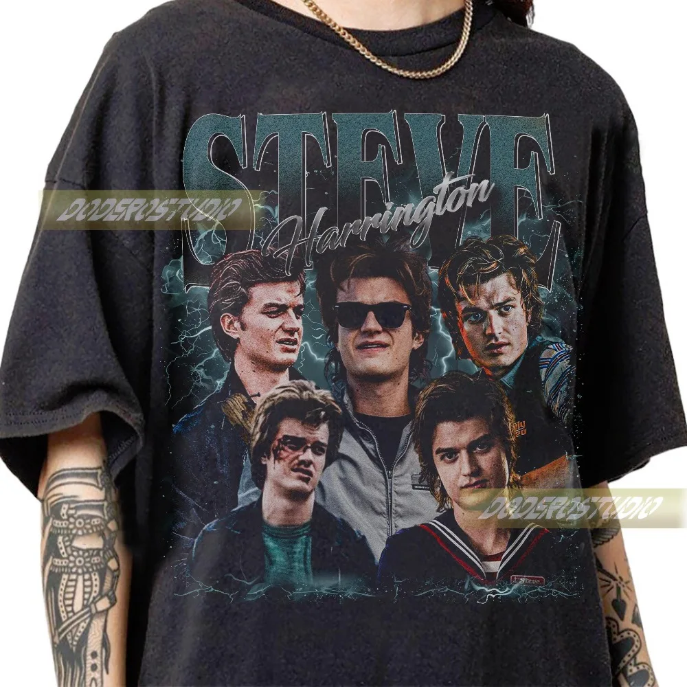 Steve Harrington Retro-Shirt T-Shirt Sommer Neues Retro Unisex Casual Fashion T-Shirt