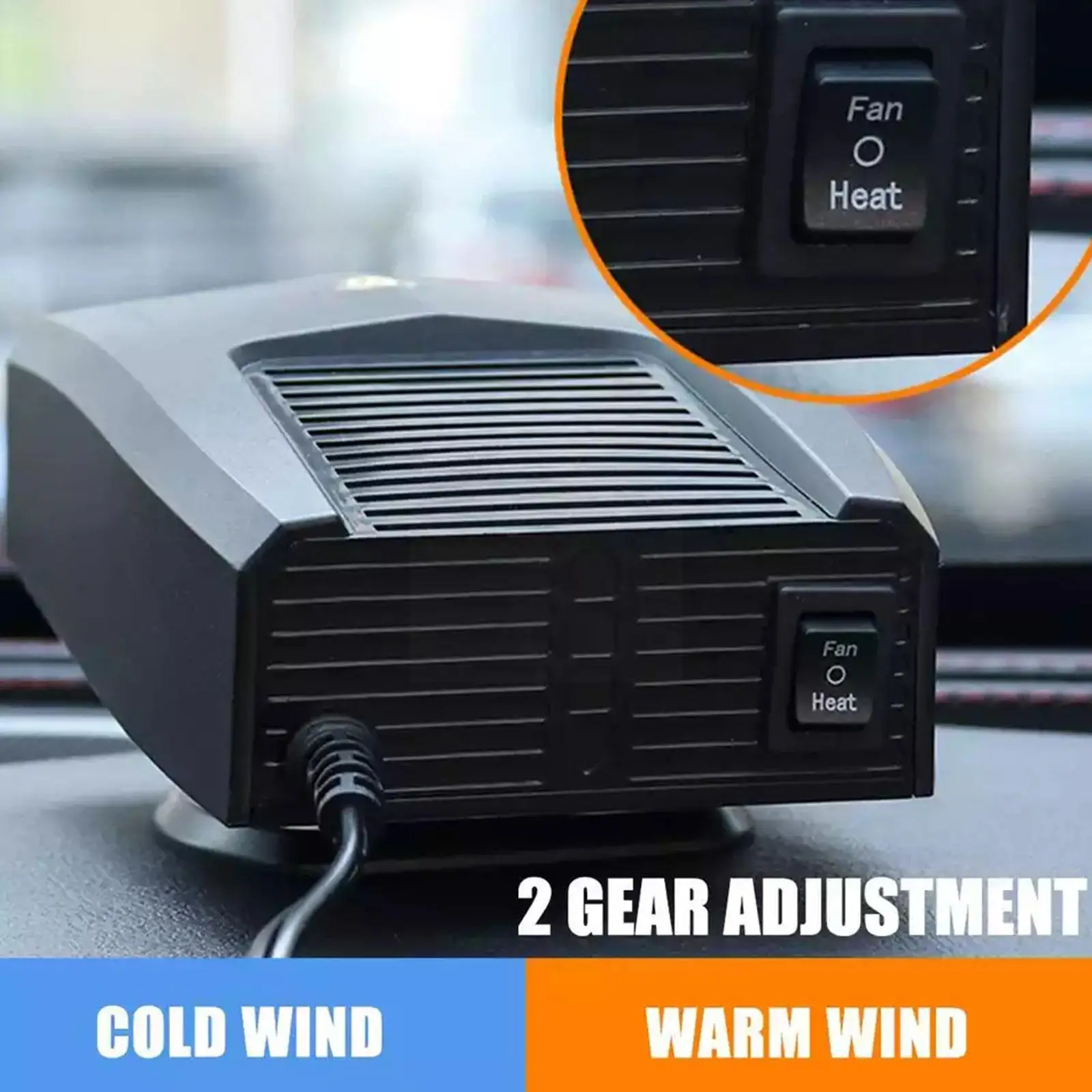 4 IN 1 Tragbare Auto Heizung Kalt Warm Wind Abtauen Demister 360 ° Rotation  Dual USB Ports Adapter für Makita 18V Batterie